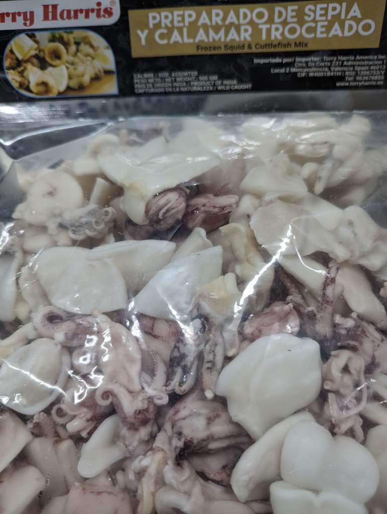 Sepia & Calamar Preparado Troceado Indio 6x1kg